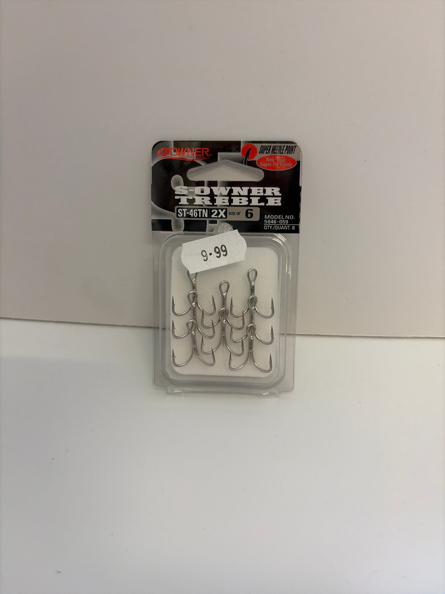 Owner Size 6 S-Owner Treble Hooks  8 Pack