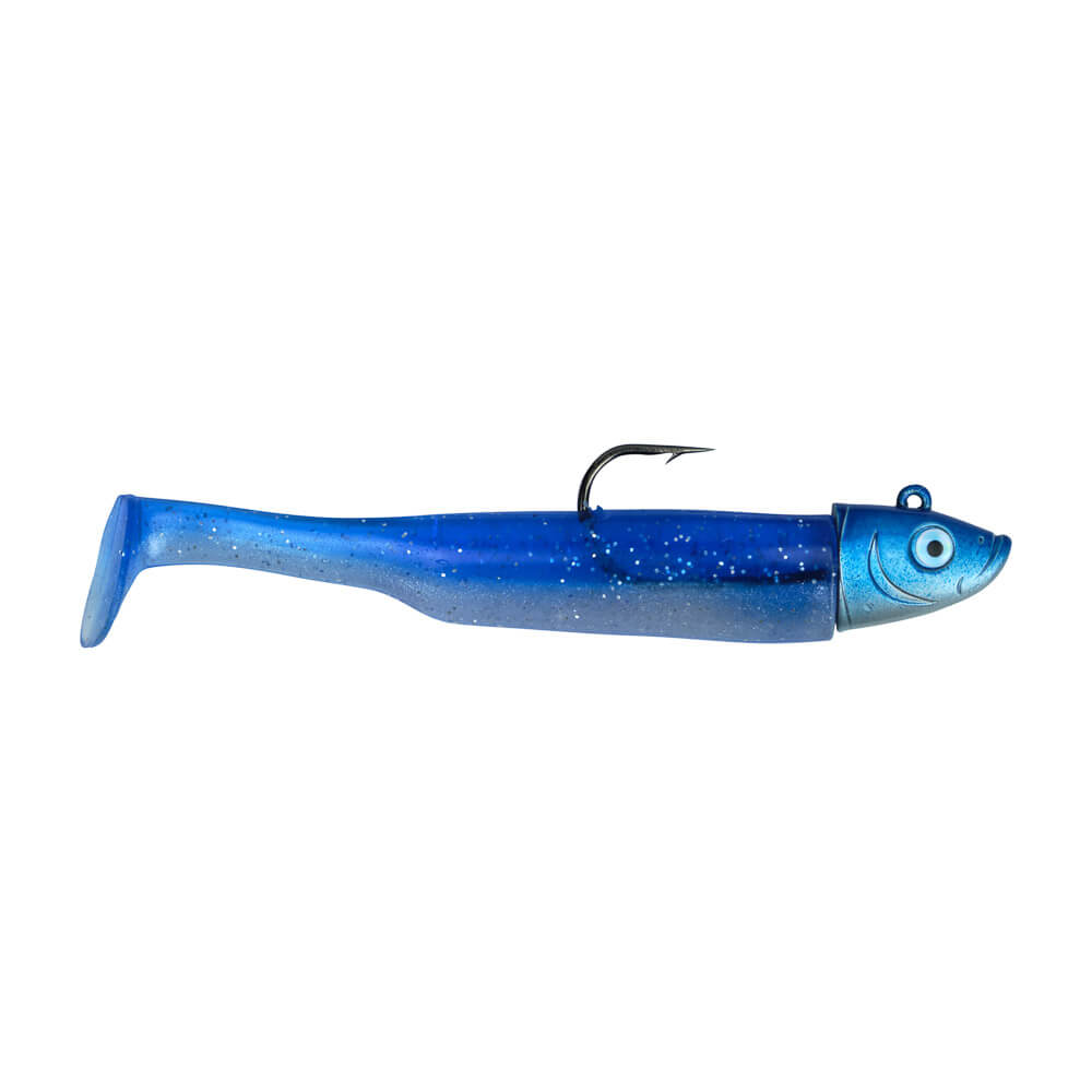 Mighty Minnow 12g head 5g Body 95mm Blue Glitter