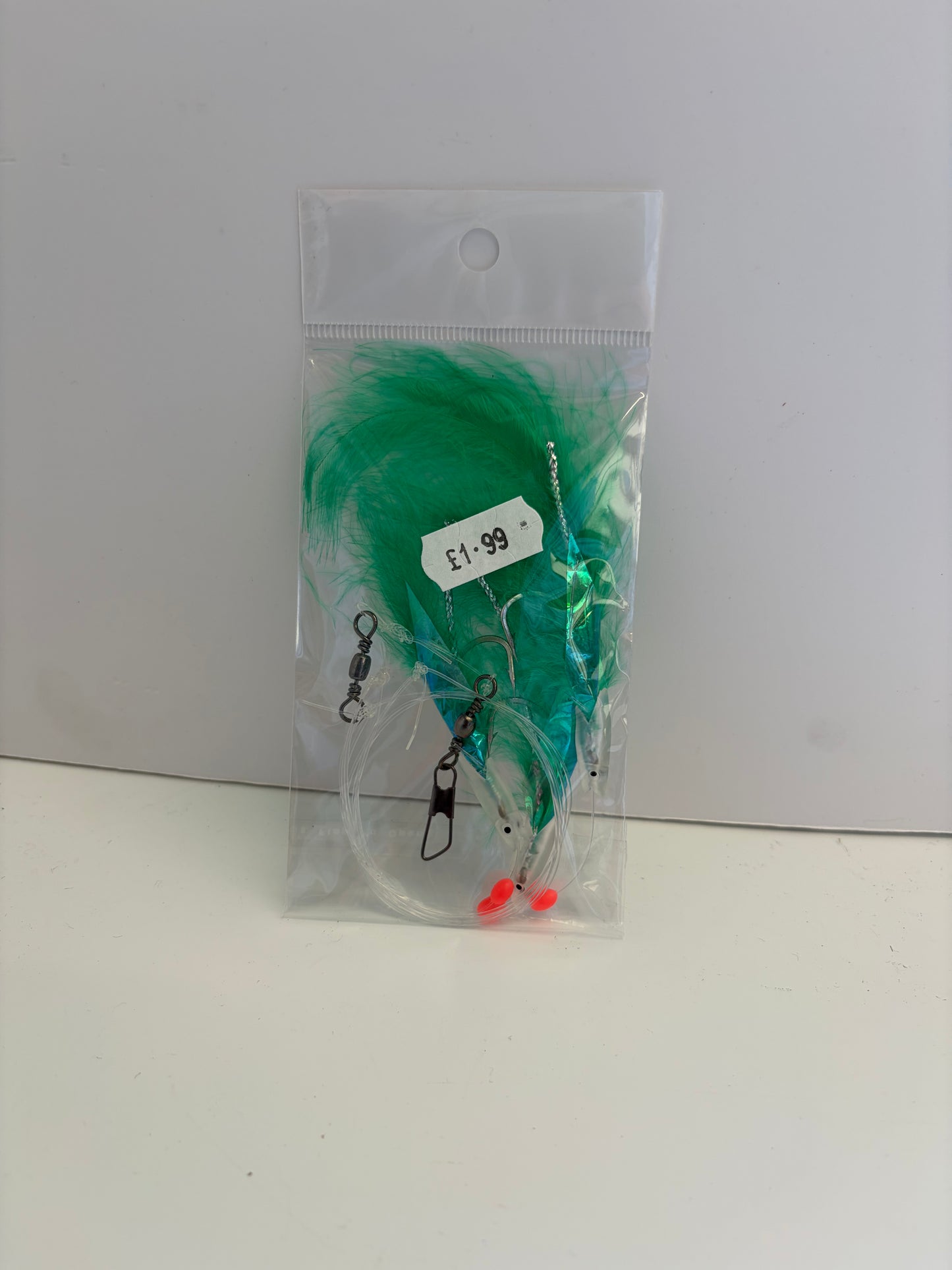 Green and Foil Mackerel Feathers